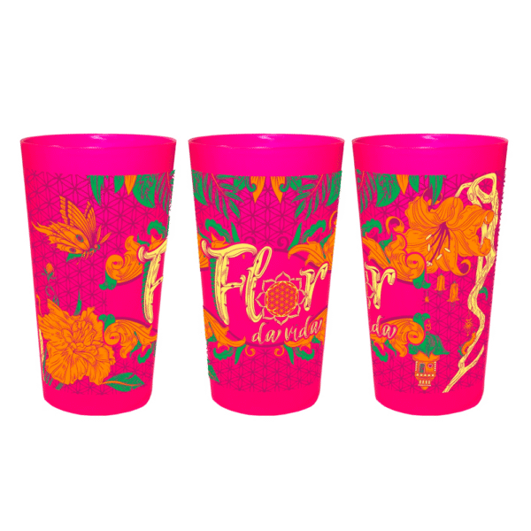 Copo Rosa - Flor da vida 2024