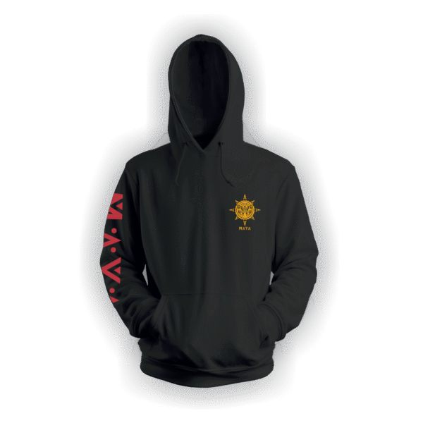 Moletom Preto com Vermelho - Coleção Exclusiva Maya