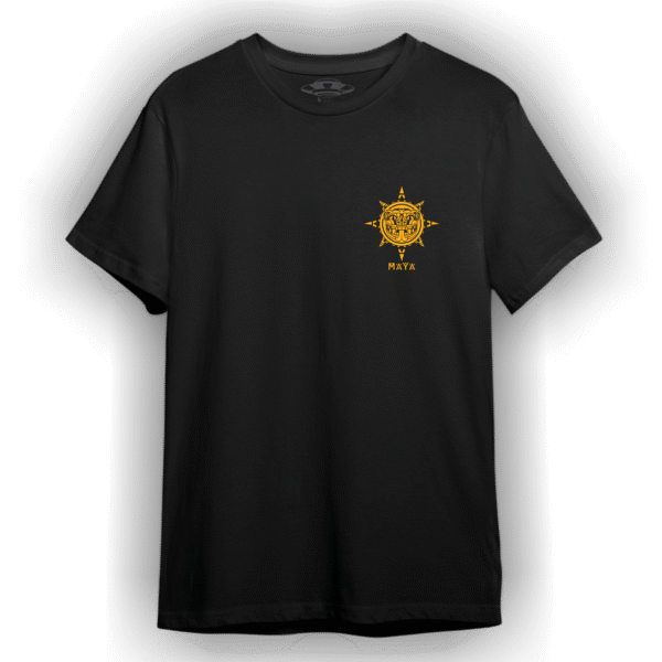 Camiseta Preta e Vermelha - Coleção Exclusiva Maya