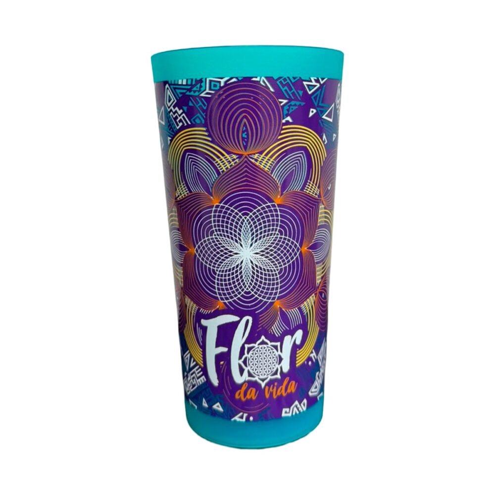 Copo Verde Água com Roxo - Flor da vida 2020