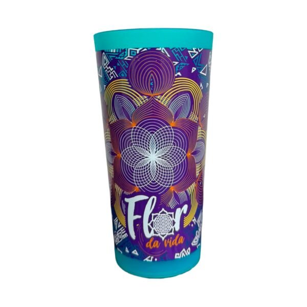 Copo Verde Água com Roxo - Flor da vida 2020
