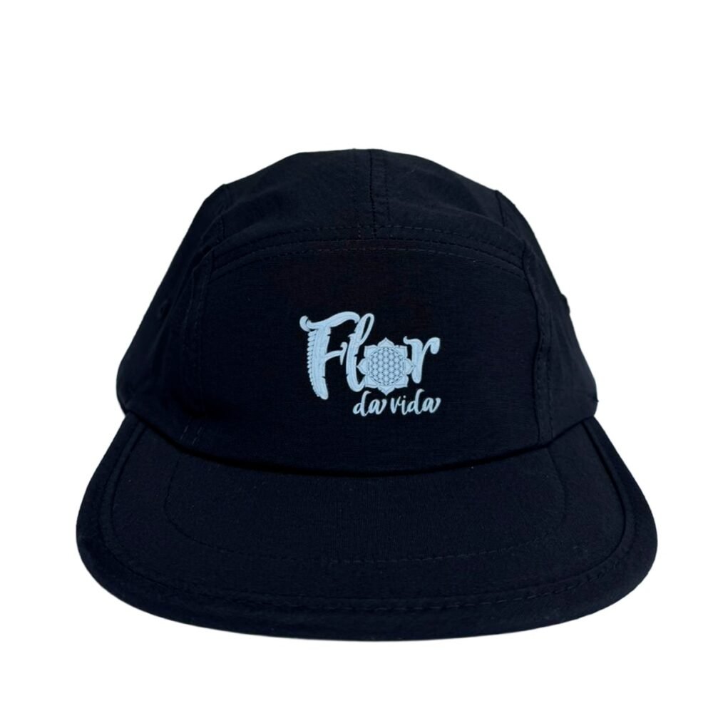 Boné Five Panel Preto -  Flor da Vida