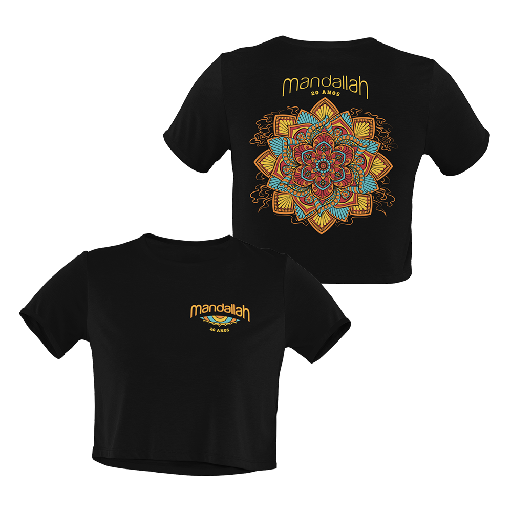 Cropped de Manga Preto – Mandallah 2025