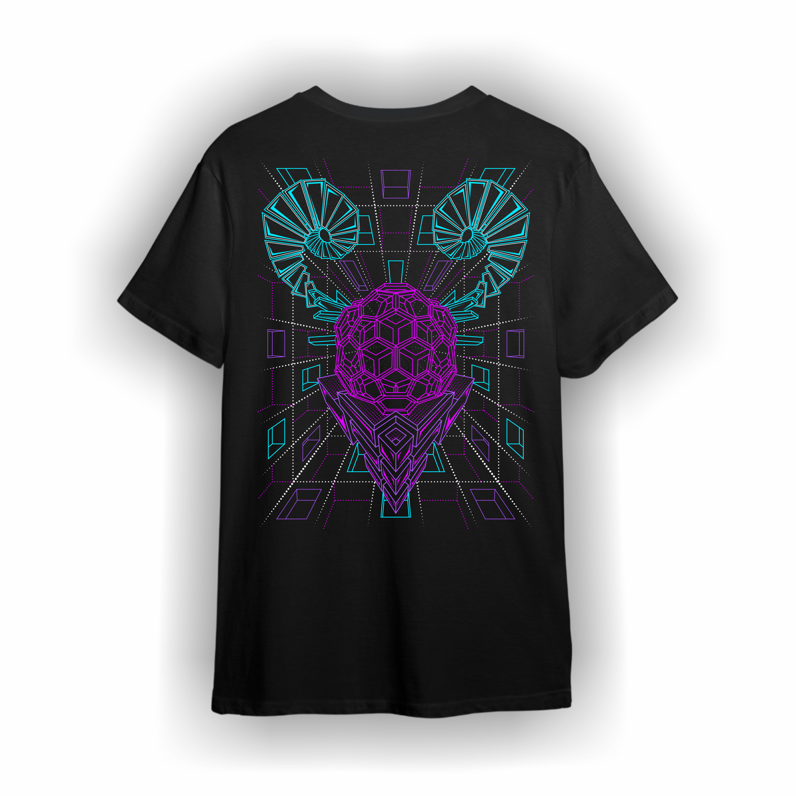 Camiseta Preta com Azul e rosa - Flor da vida 2022 - Imagem 2